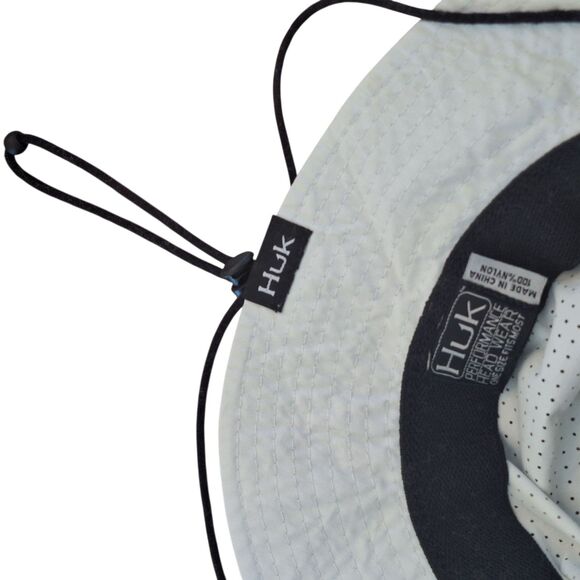 HUK High Performance Bucket Boonie Fishing Hat OSFM Oyster Light Neutral Nylon - Picture 6 of 14